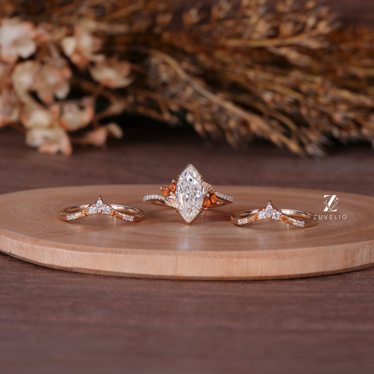 Nature Inspired Marquise Ring