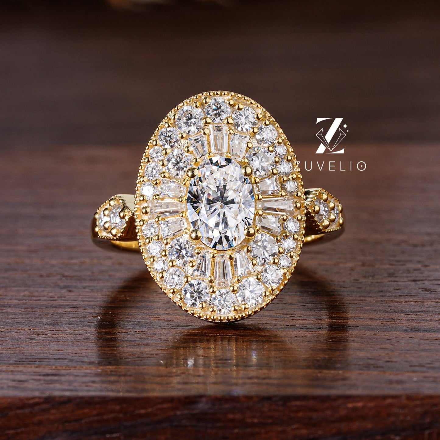 Oval Cut Moissanite Ring - Zuvelio.com