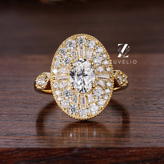 Oval Cut Moissanite Ring - Zuvelio.com