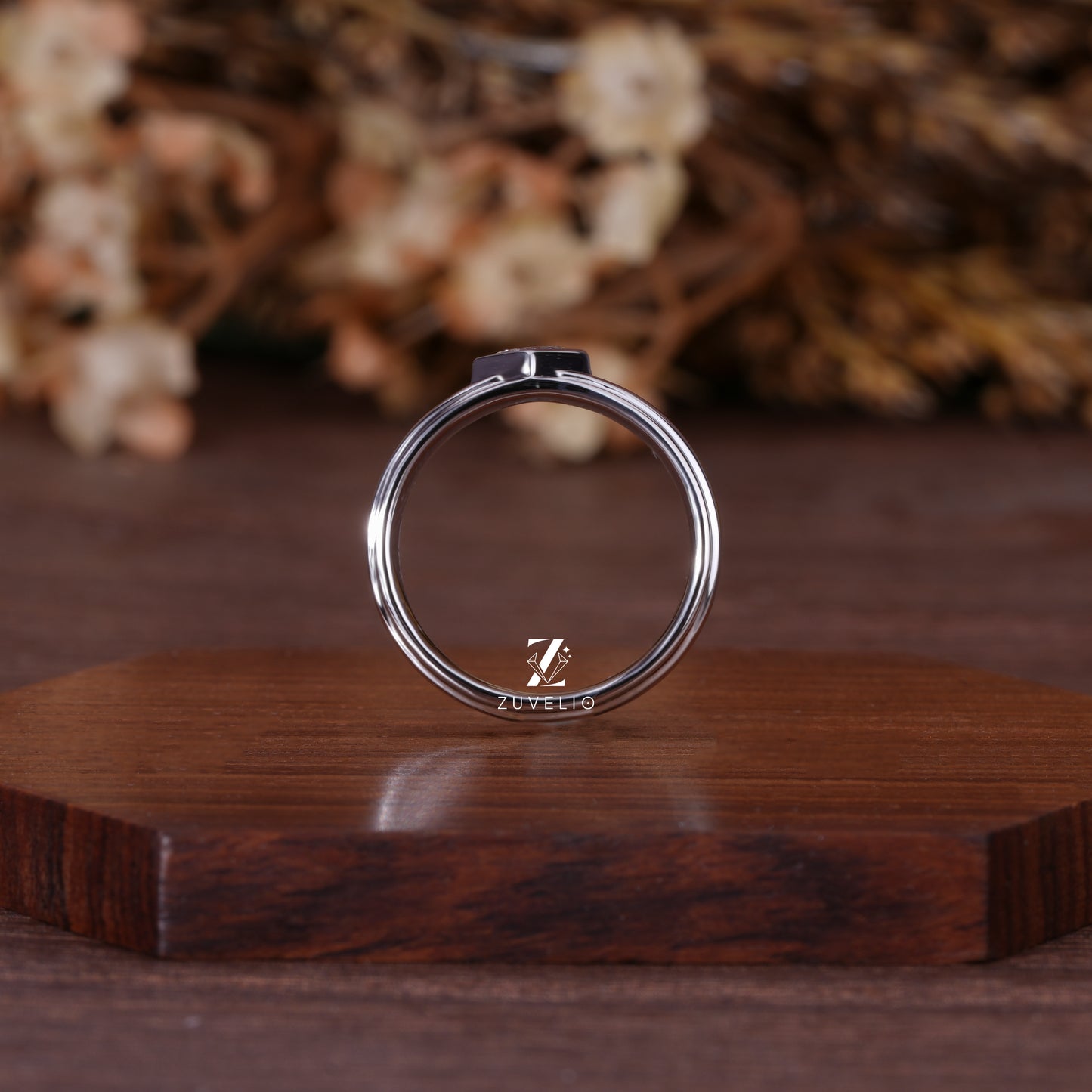 Mens Princess Diamond Band