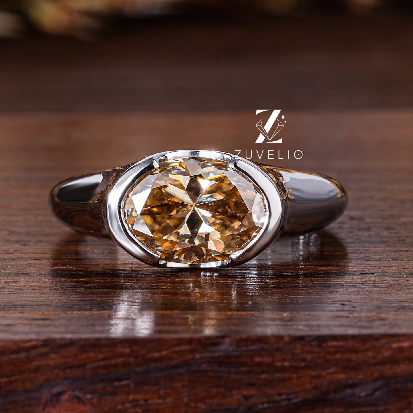 Oval Cut Moissanite Ring - Zuvelio.com