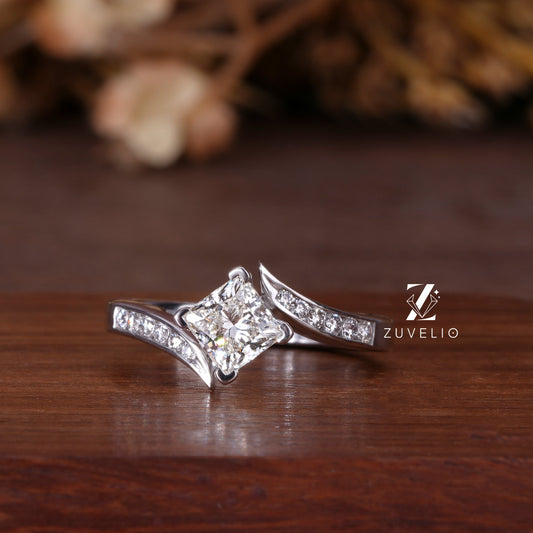 Princess Compass Diamond Ring