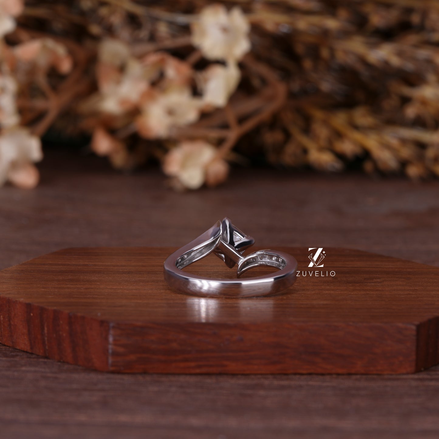 Princess Compass Diamond Ring