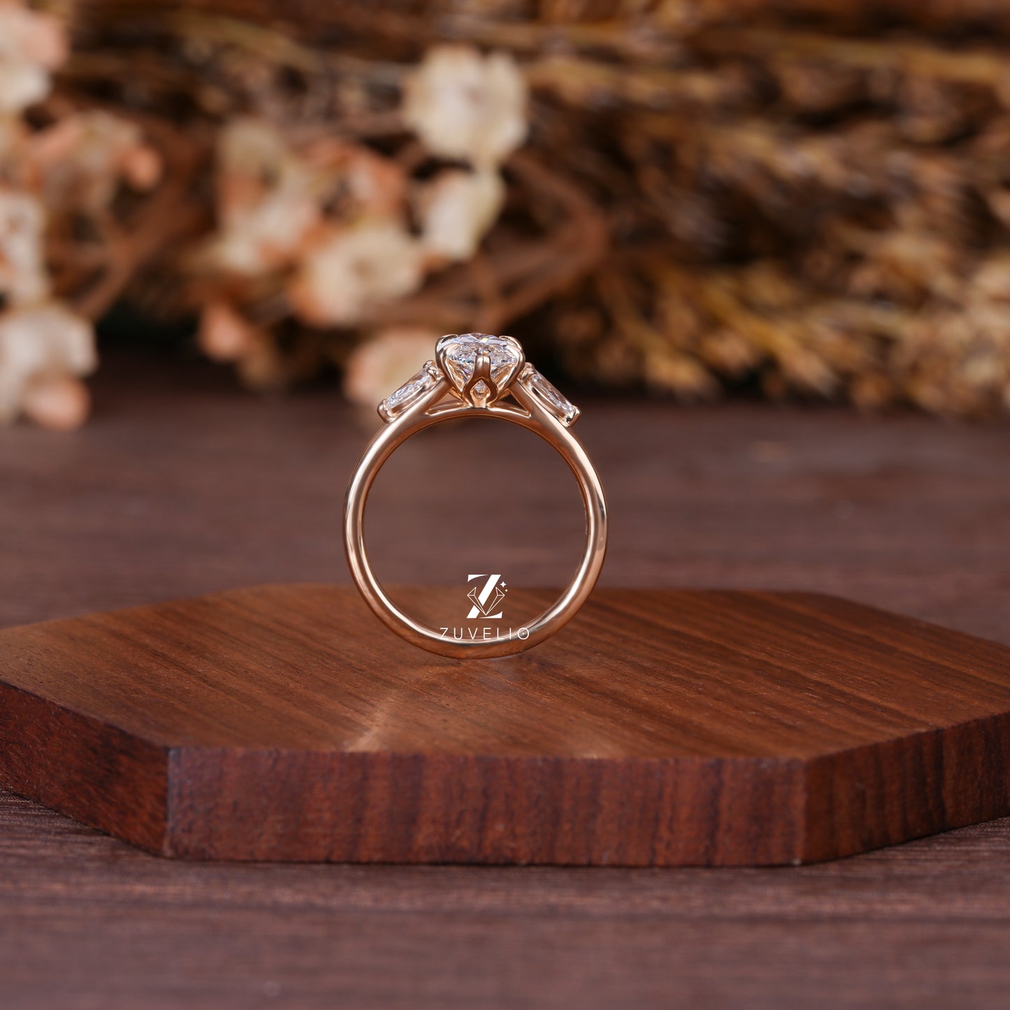 Marquise Tulip Diamond Ring