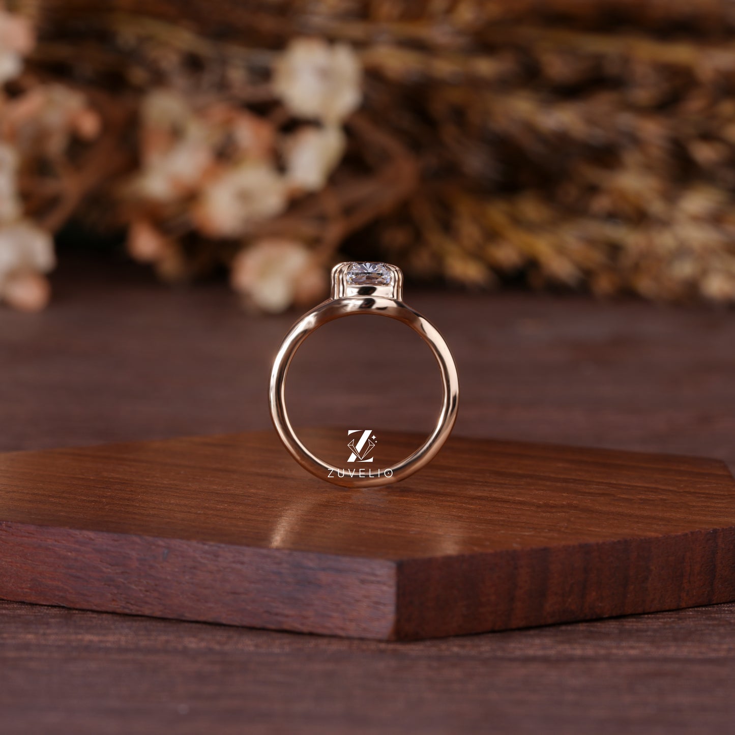 Cushion Solitaire Diamond Ring