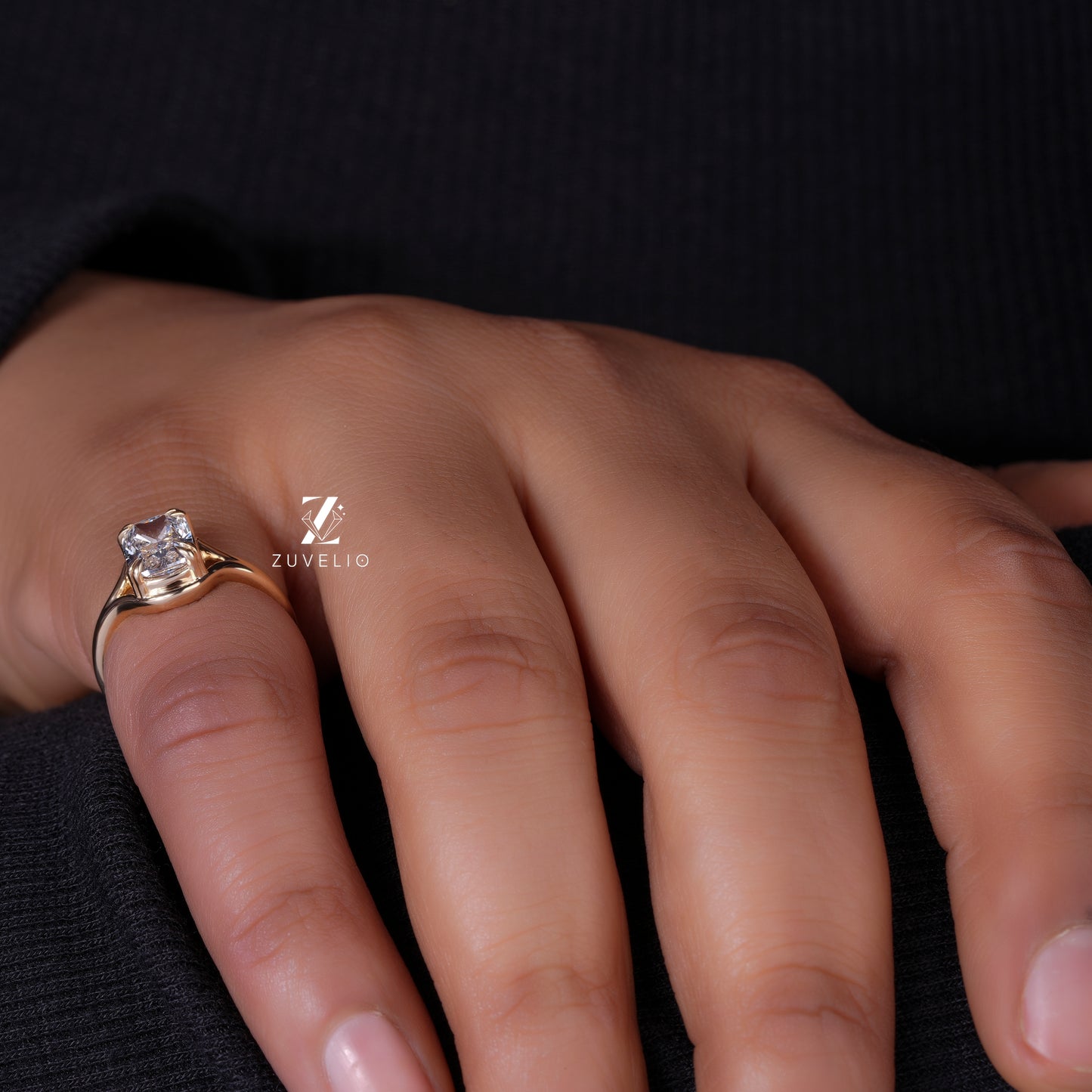 Cushion Solitaire Diamond Ring