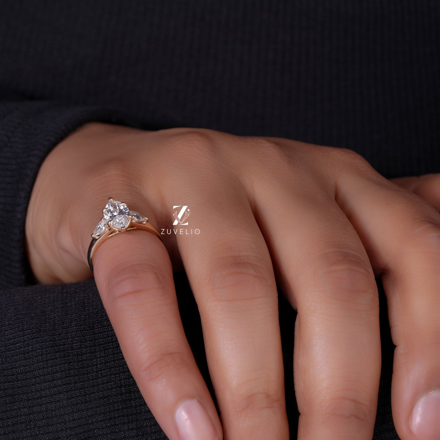 Marquise Tulip Diamond Ring