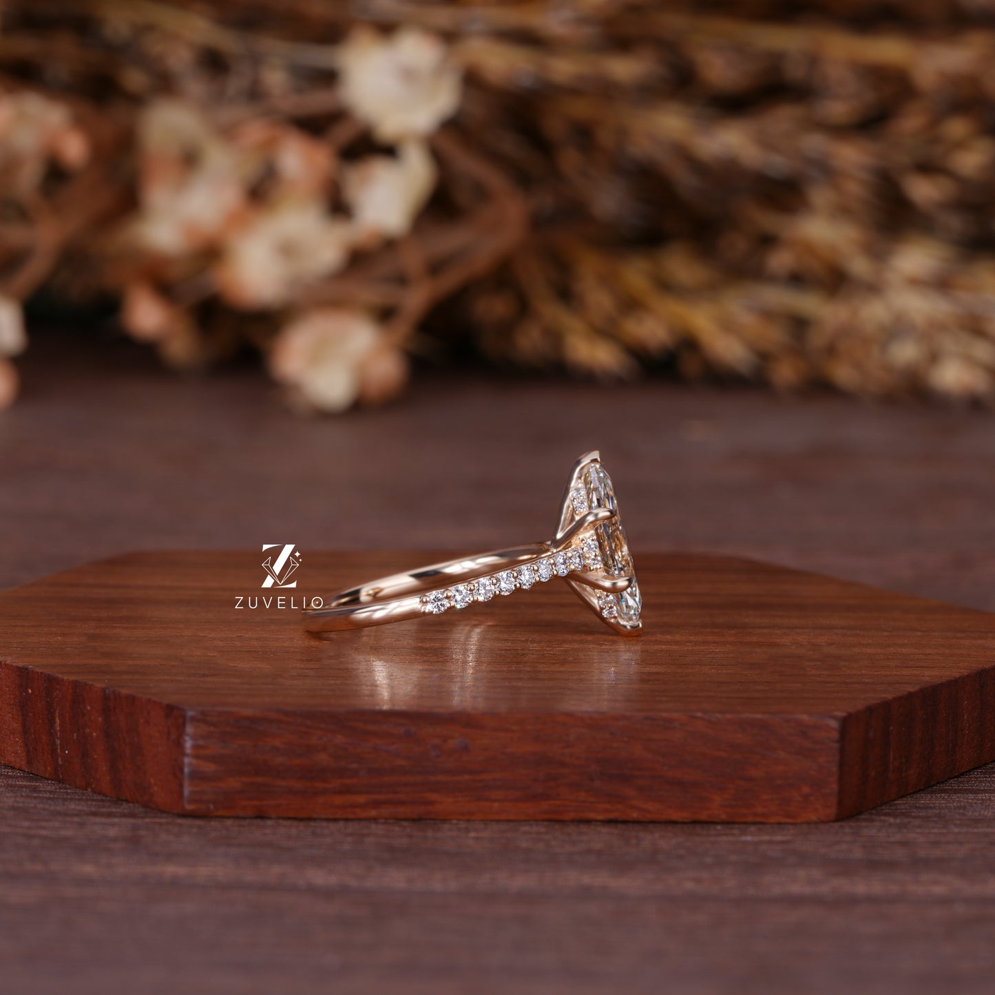 Marquise Pave Diamond Ring