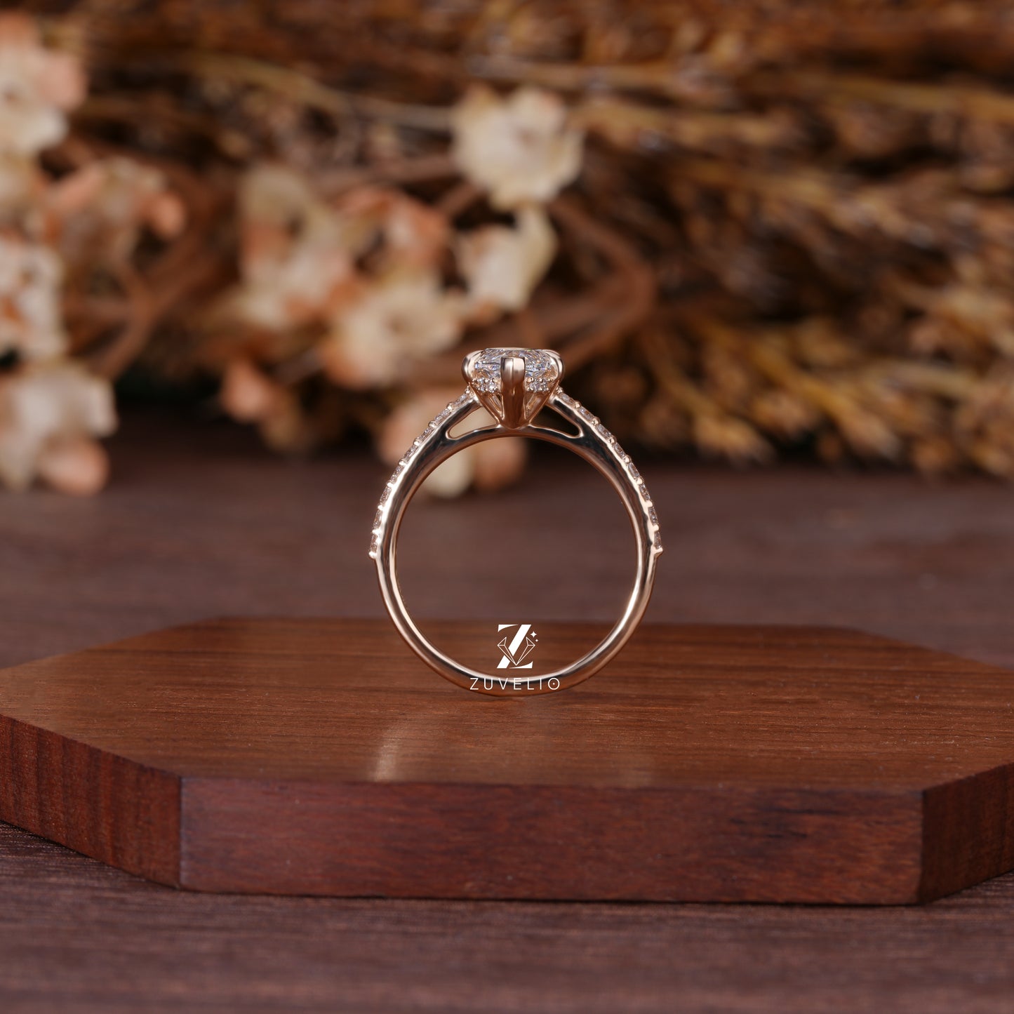 Marquise Pave Diamond Ring