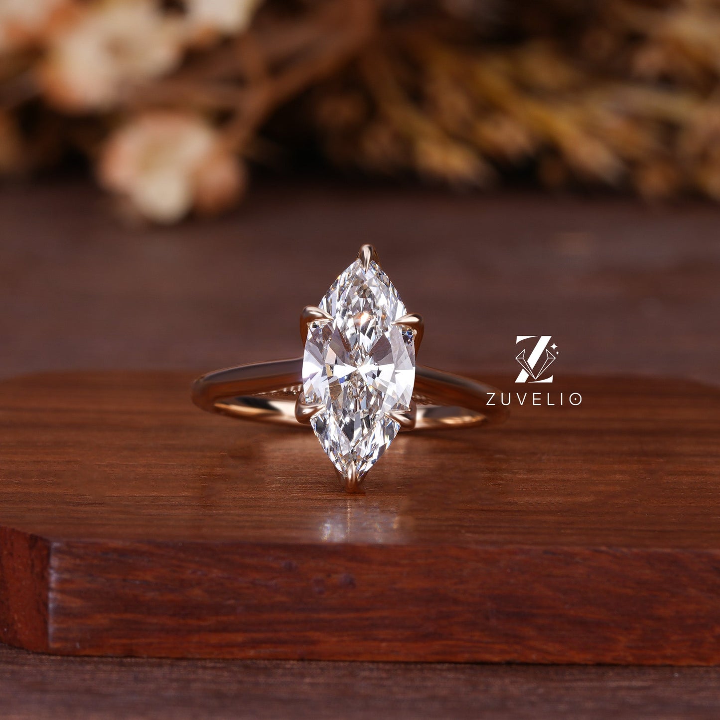 Marquise Cathedral Diamond Ring