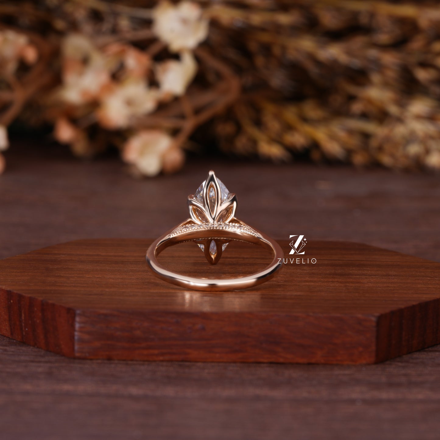 Marquise Cathedral Diamond Ring