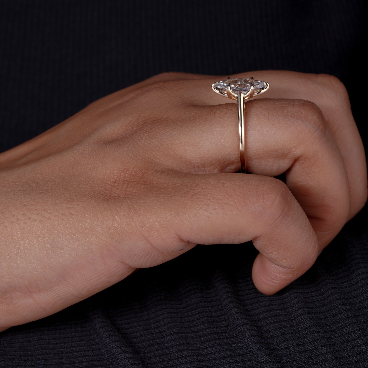 Marquise Cathedral Diamond Ring