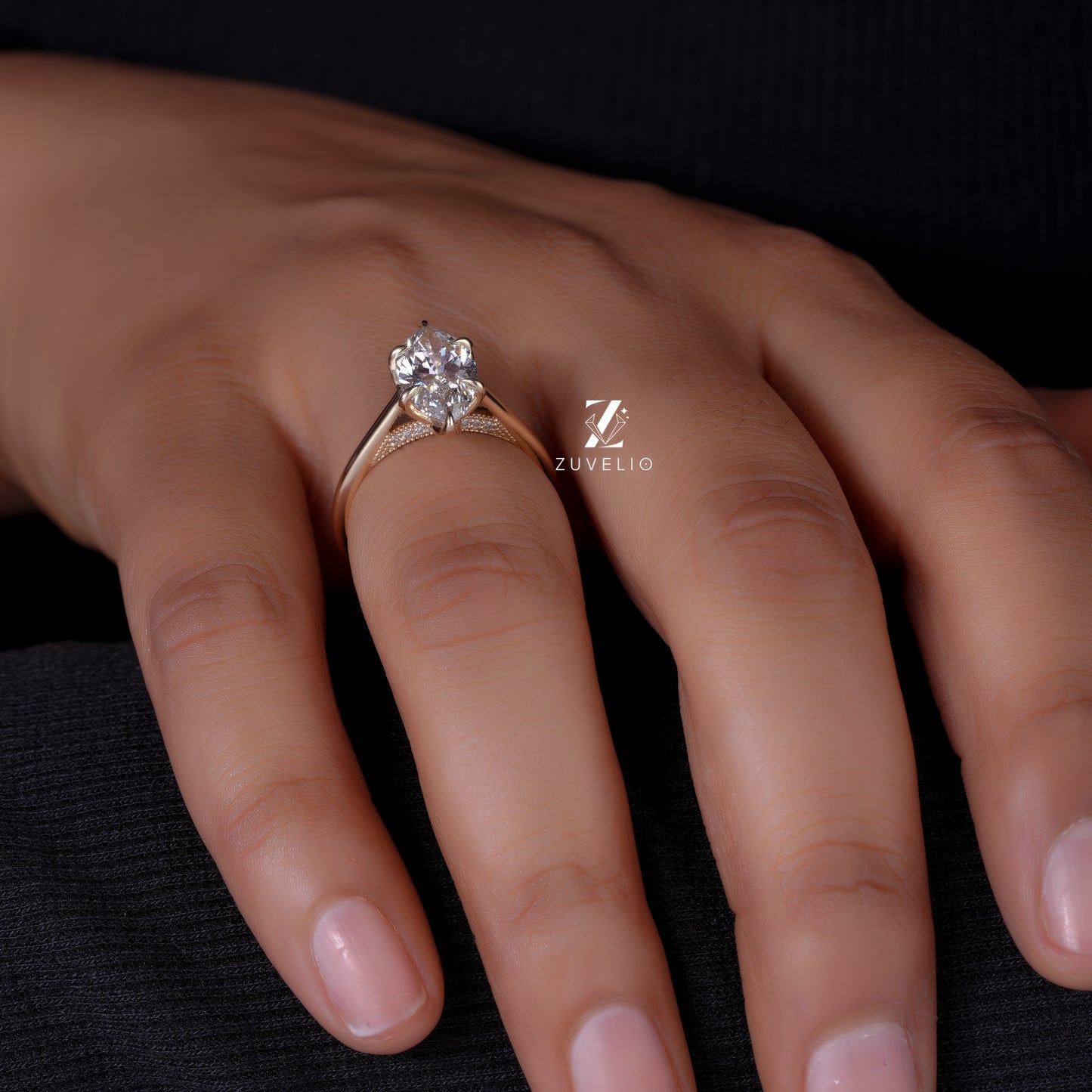 Marquise Cathedral Diamond Ring