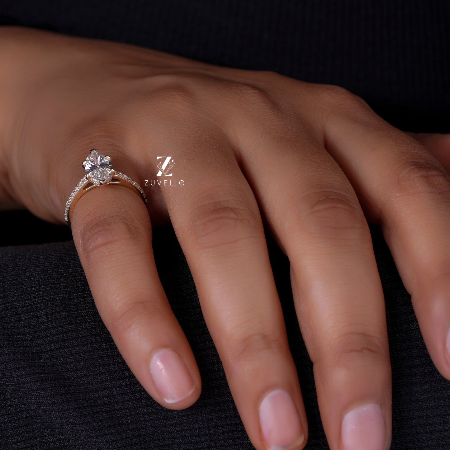 Marquise Pave Diamond Ring