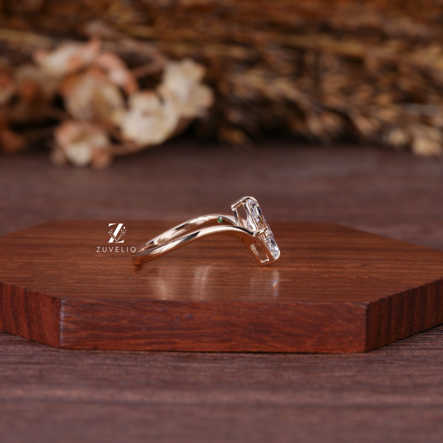 Marquise Compass Diamond Ring