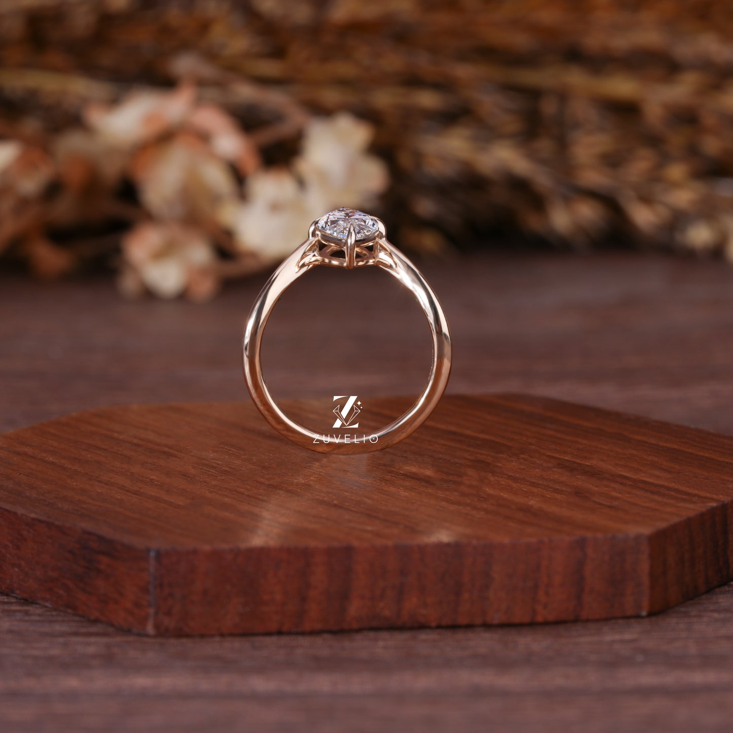 Marquise Compass Diamond Ring