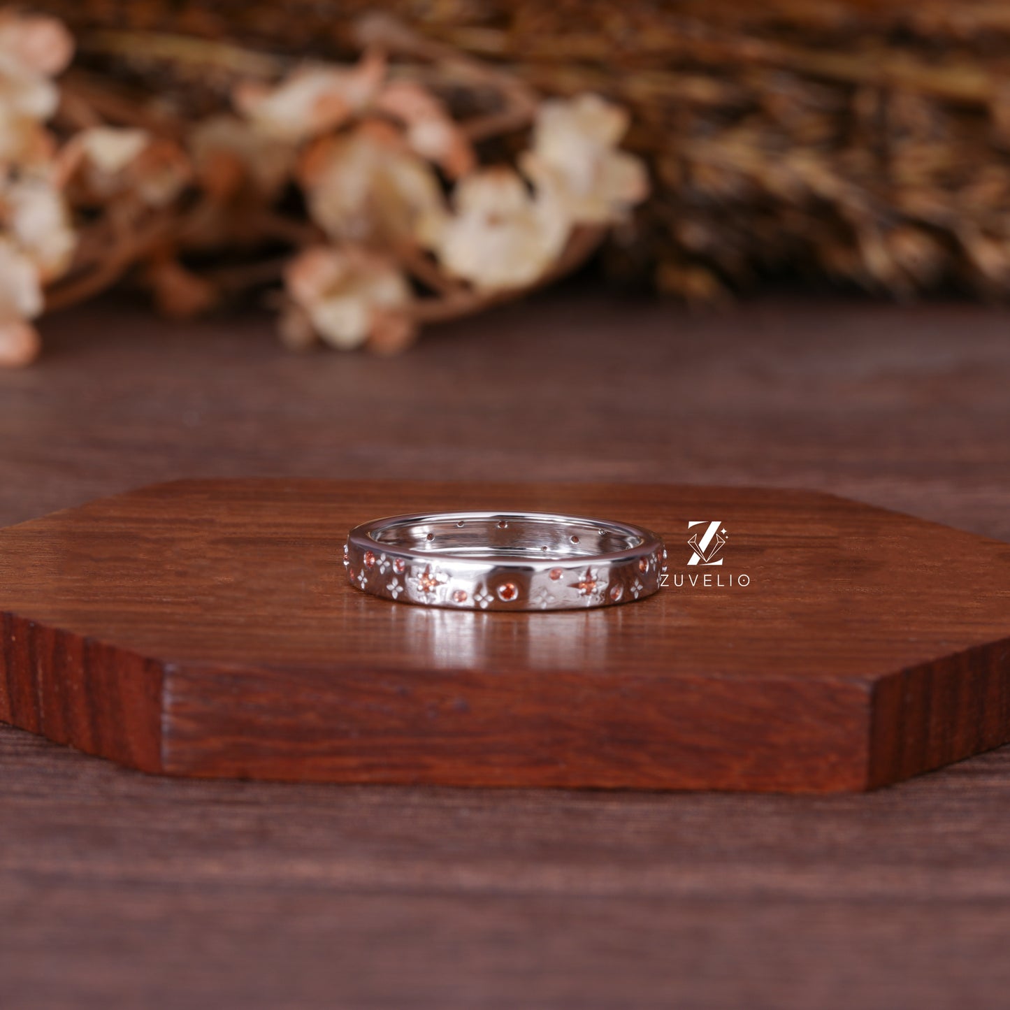 Celestial Morganite Band Ring
