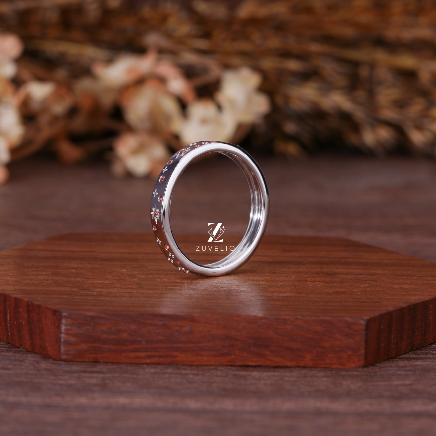 Celestial Morganite Band Ring