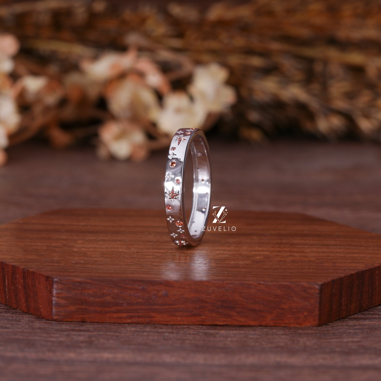 Celestial Morganite Band Ring