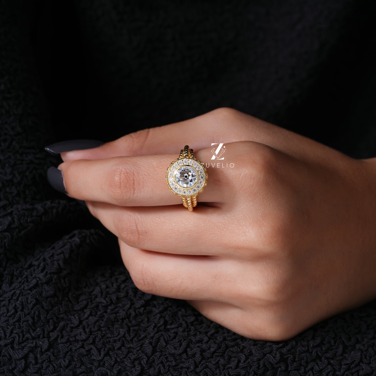OEC Rope Moissanite Ring