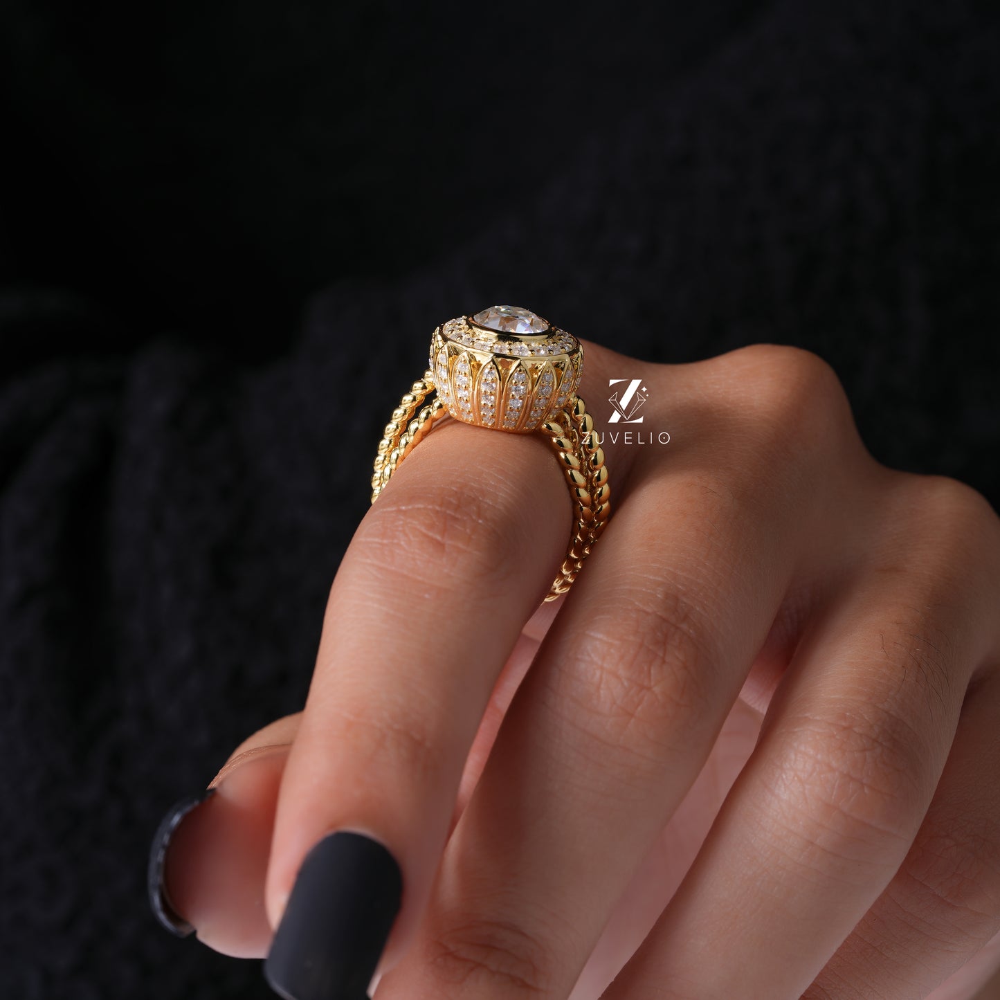 OEC Rope Moissanite Ring