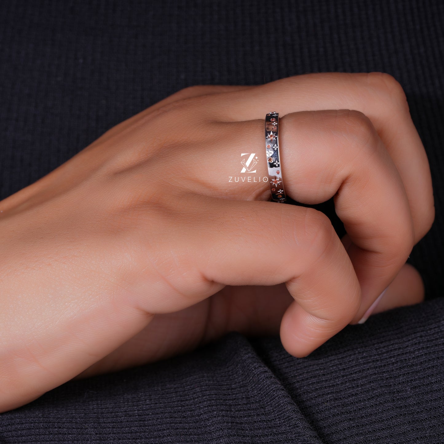 Celestial Morganite Band Ring