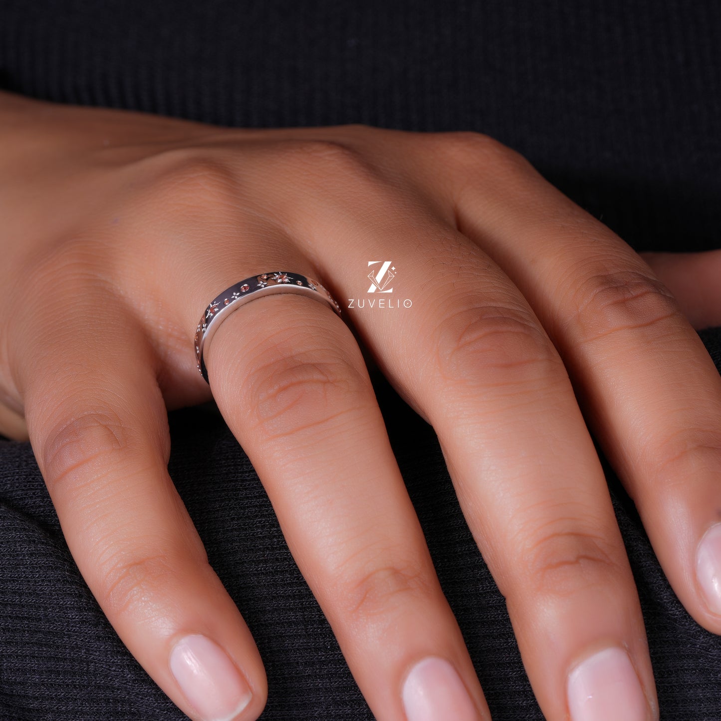Celestial Morganite Band Ring