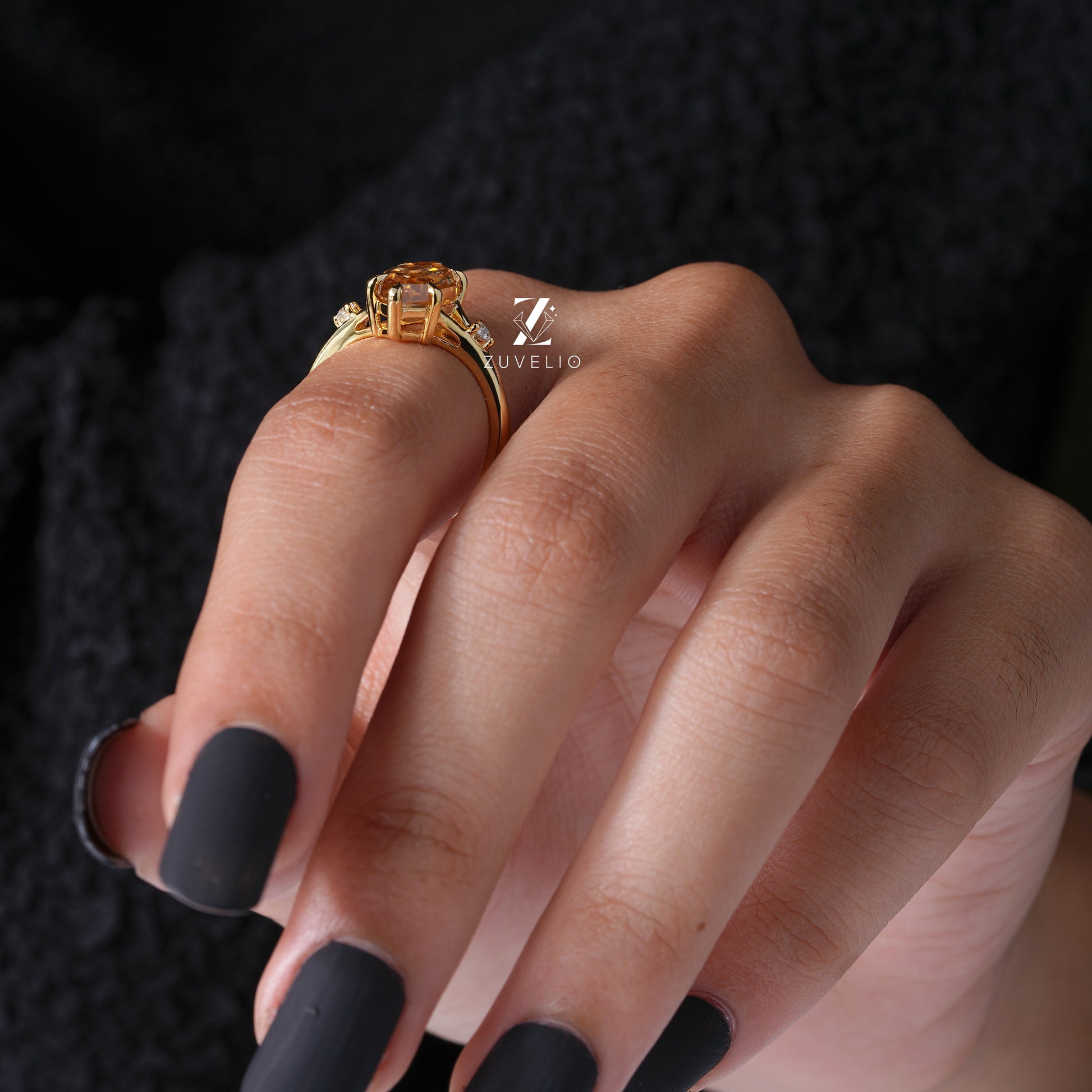 Marquise Champagne Ring - Zuvelio.com