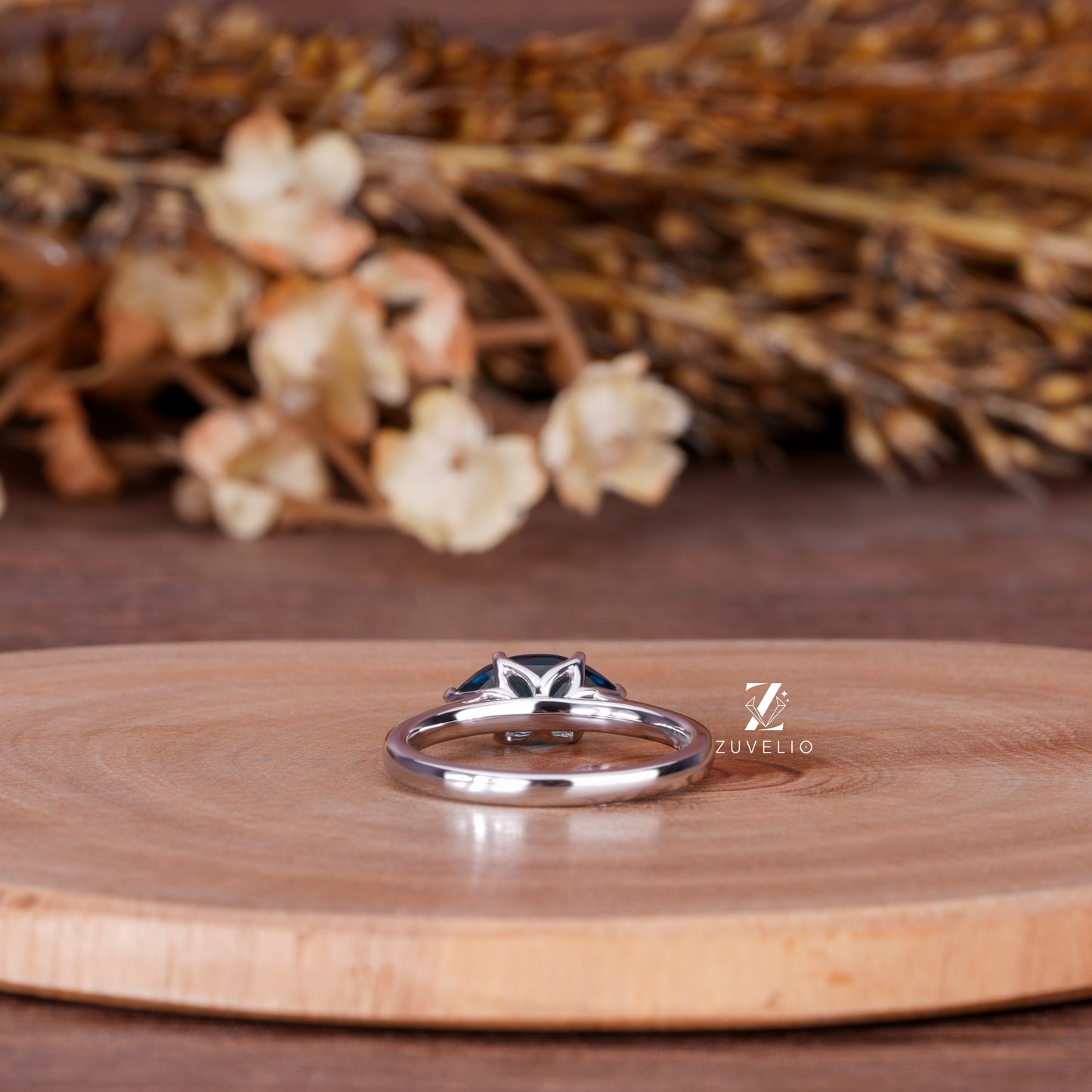 Marquise Blue Topaz Ring