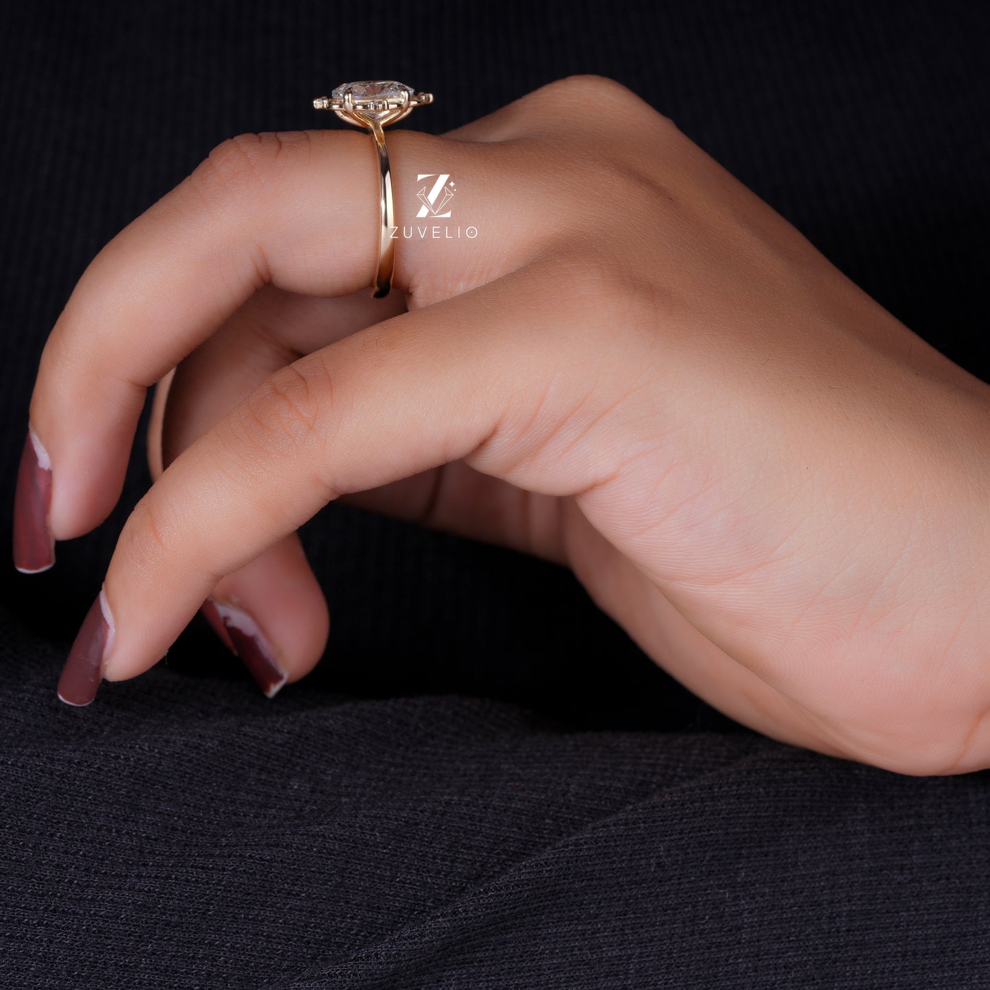 Oval Filigree Diamond Ring