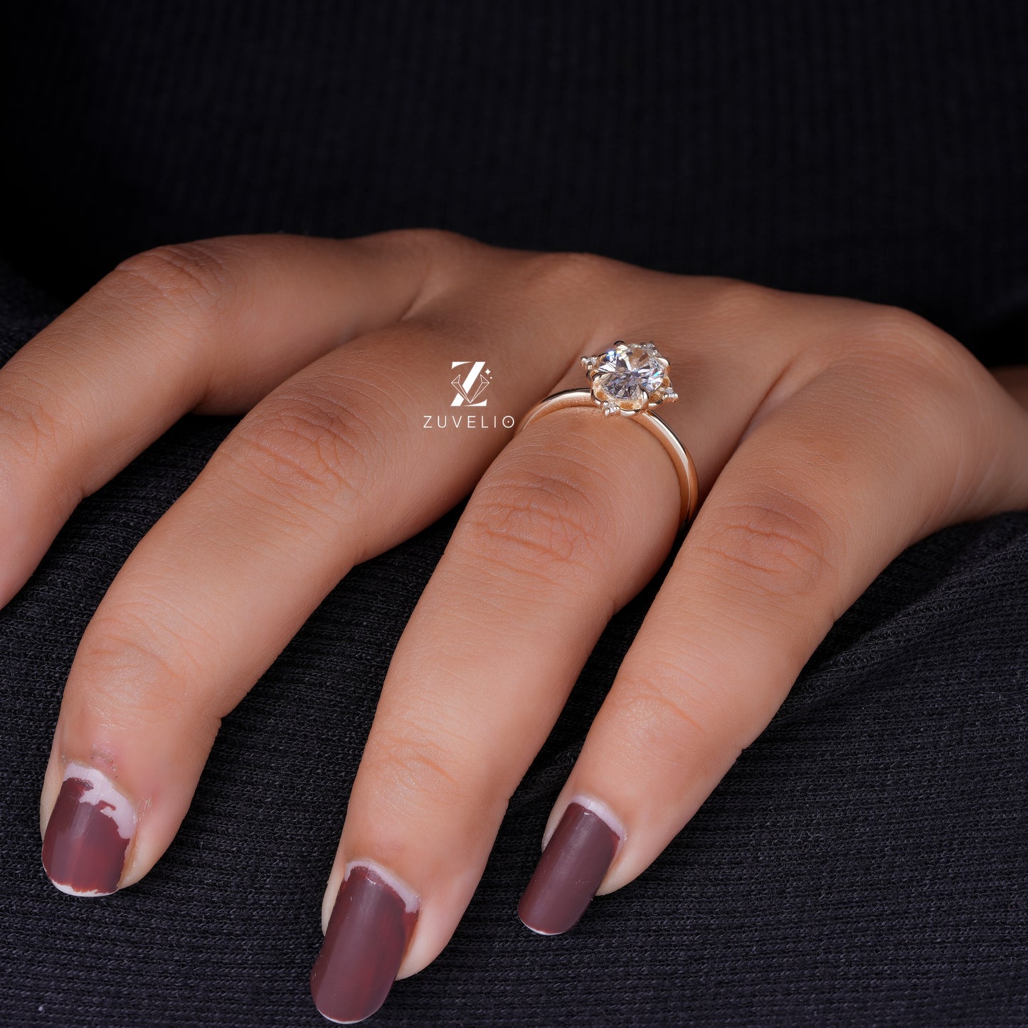 Oval Filigree Diamond Ring