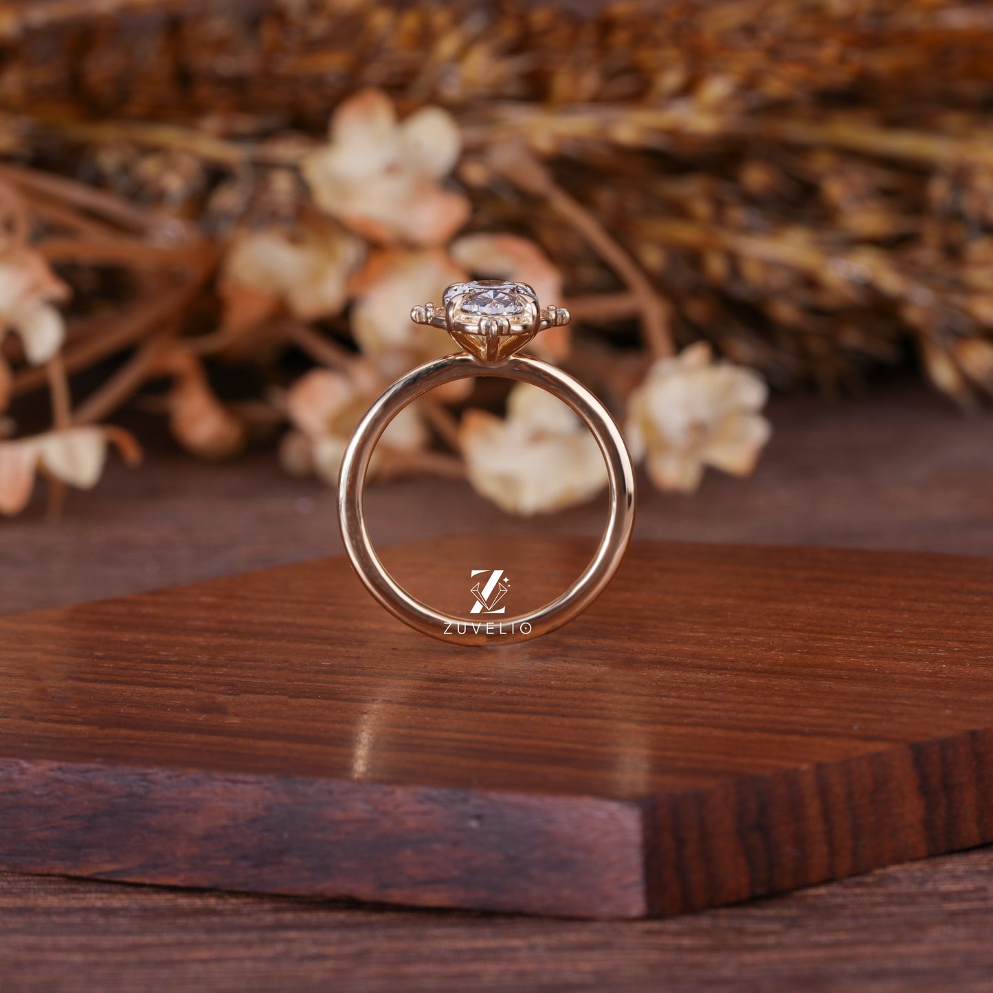 Oval Filigree Diamond Ring