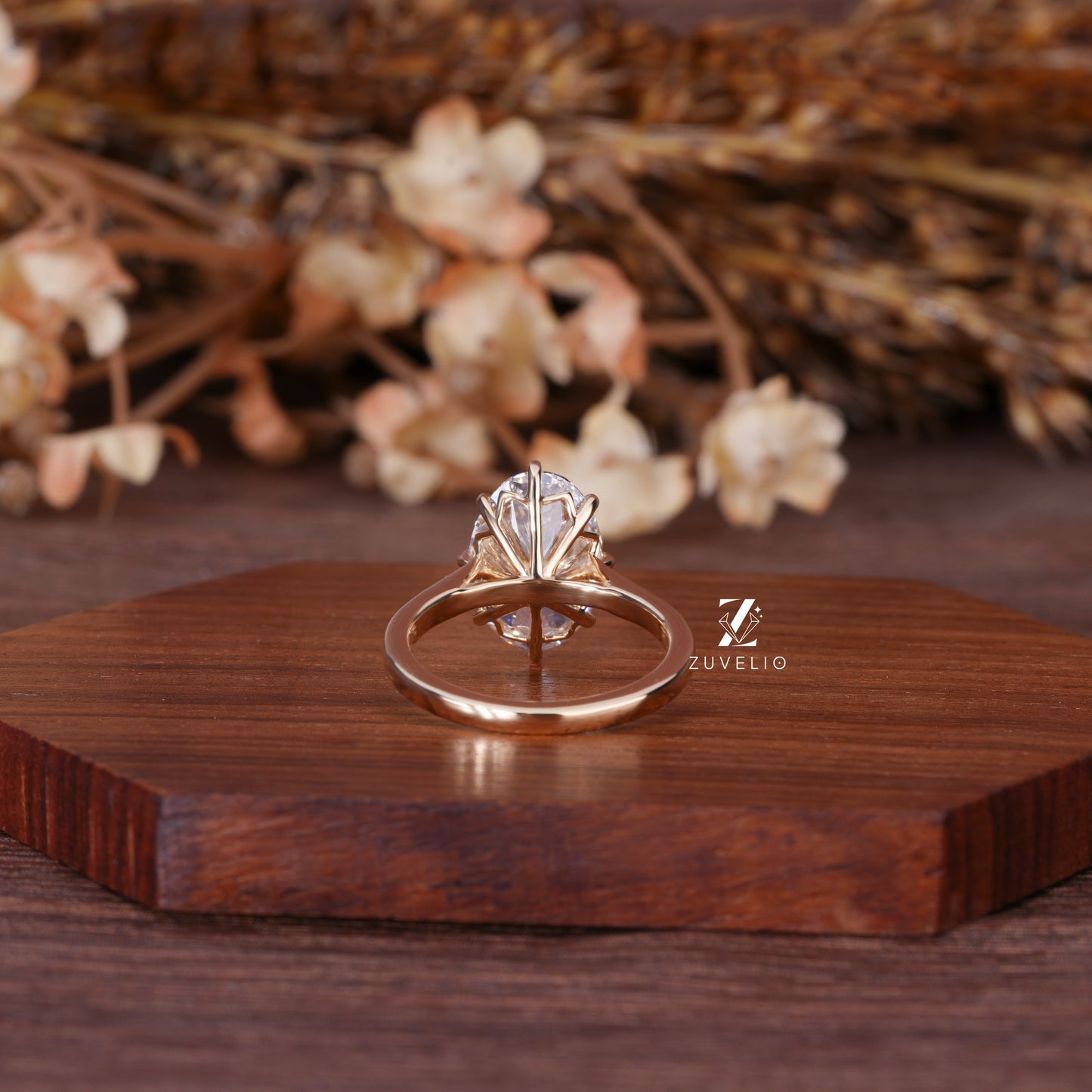 Oval Cathedral Diamond Ring