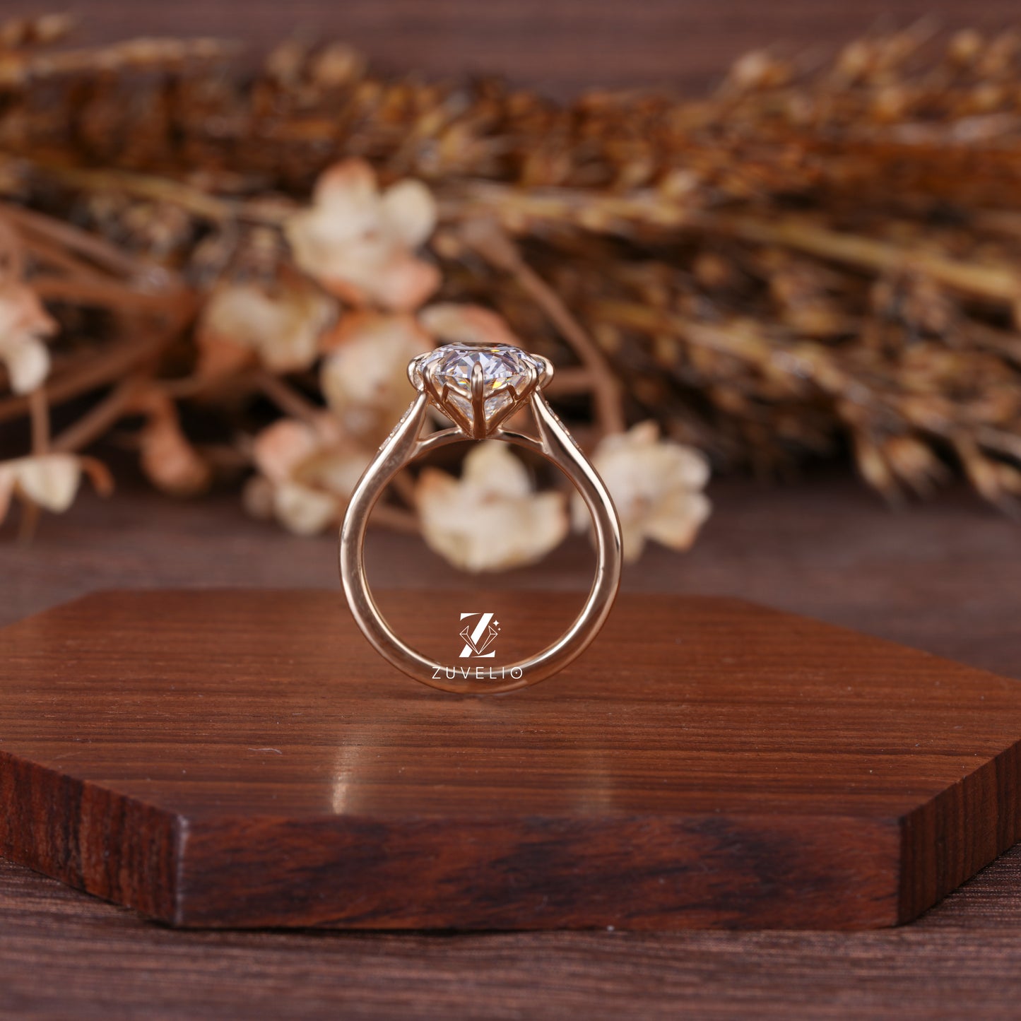 Oval Cathedral Diamond Ring