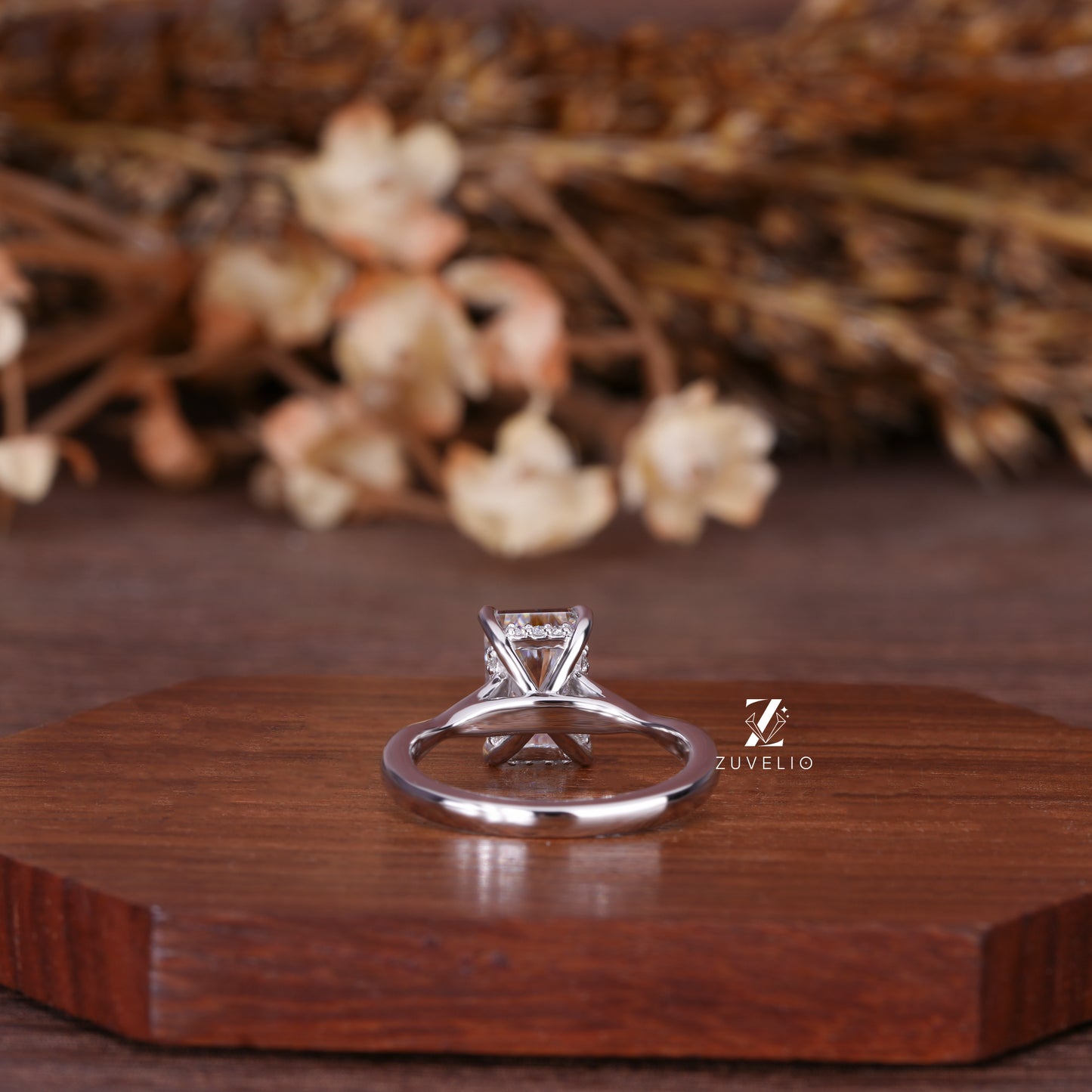 Radiant Moissanite Solitaire Ring