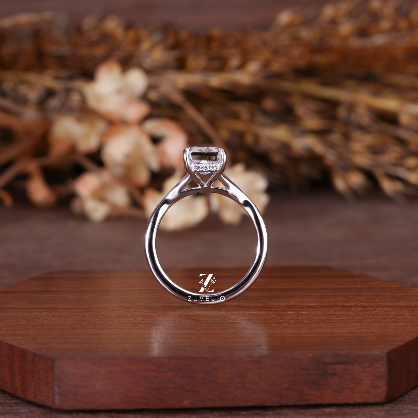 Radiant Moissanite Solitaire Ring