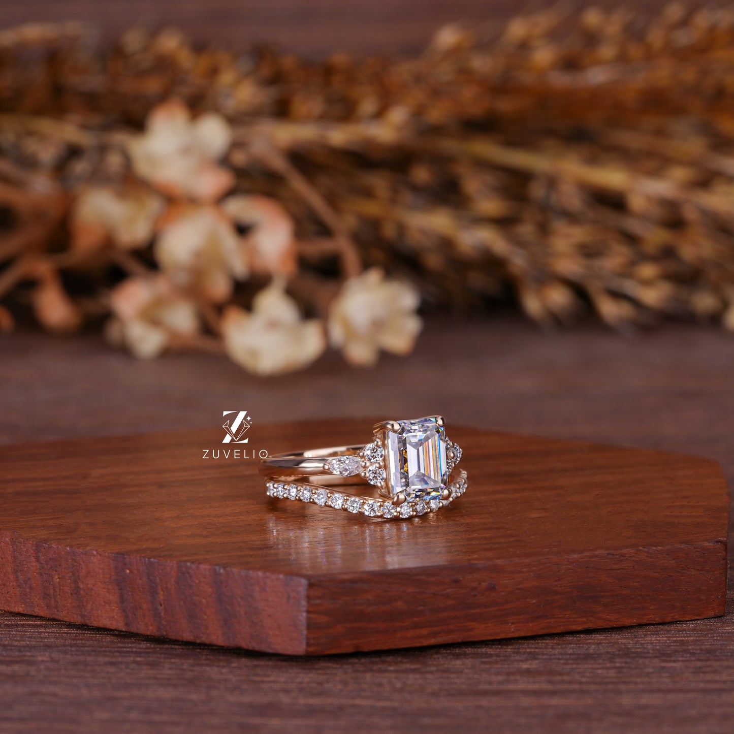Emerald Filigree Bridal Set