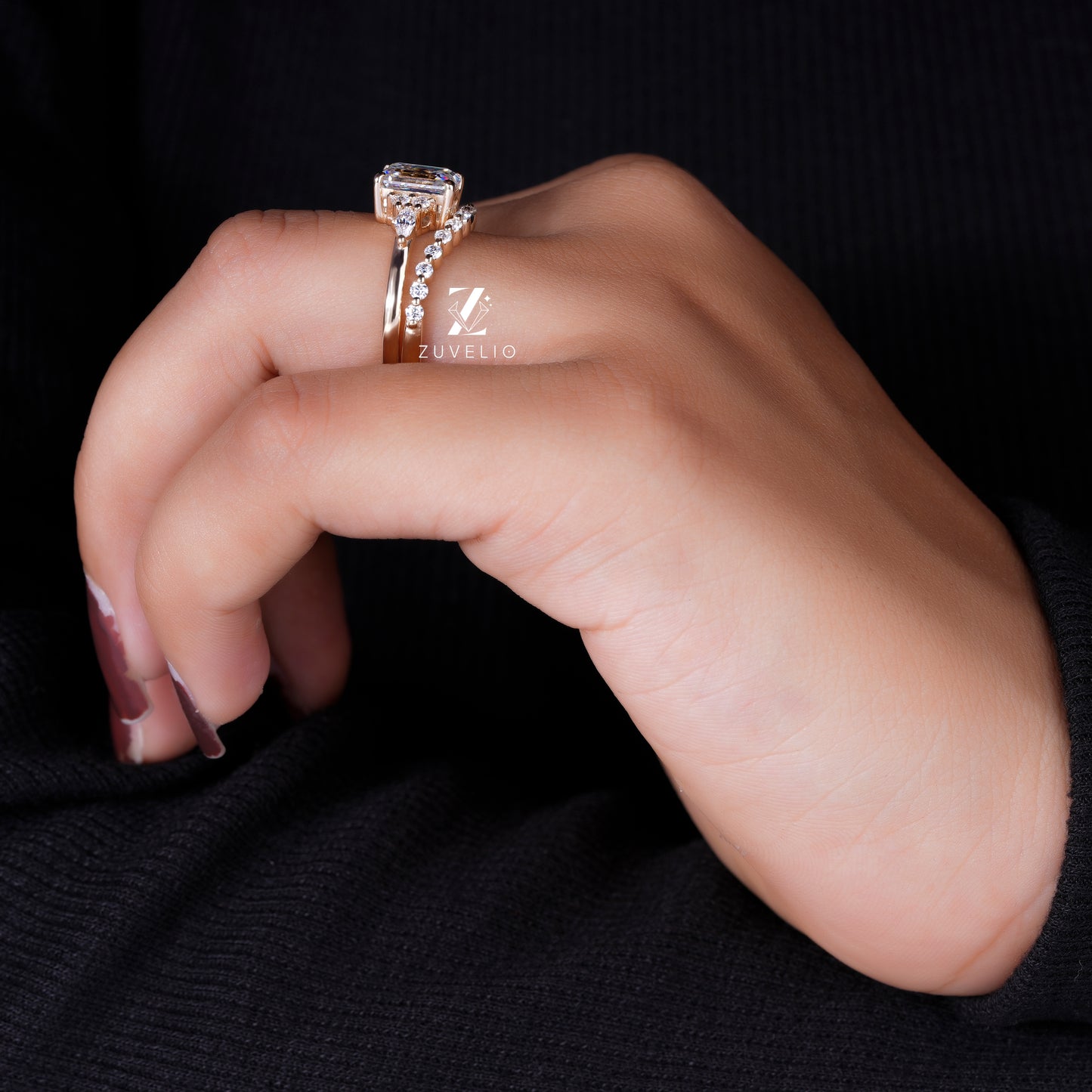 Emerald Filigree Bridal Set