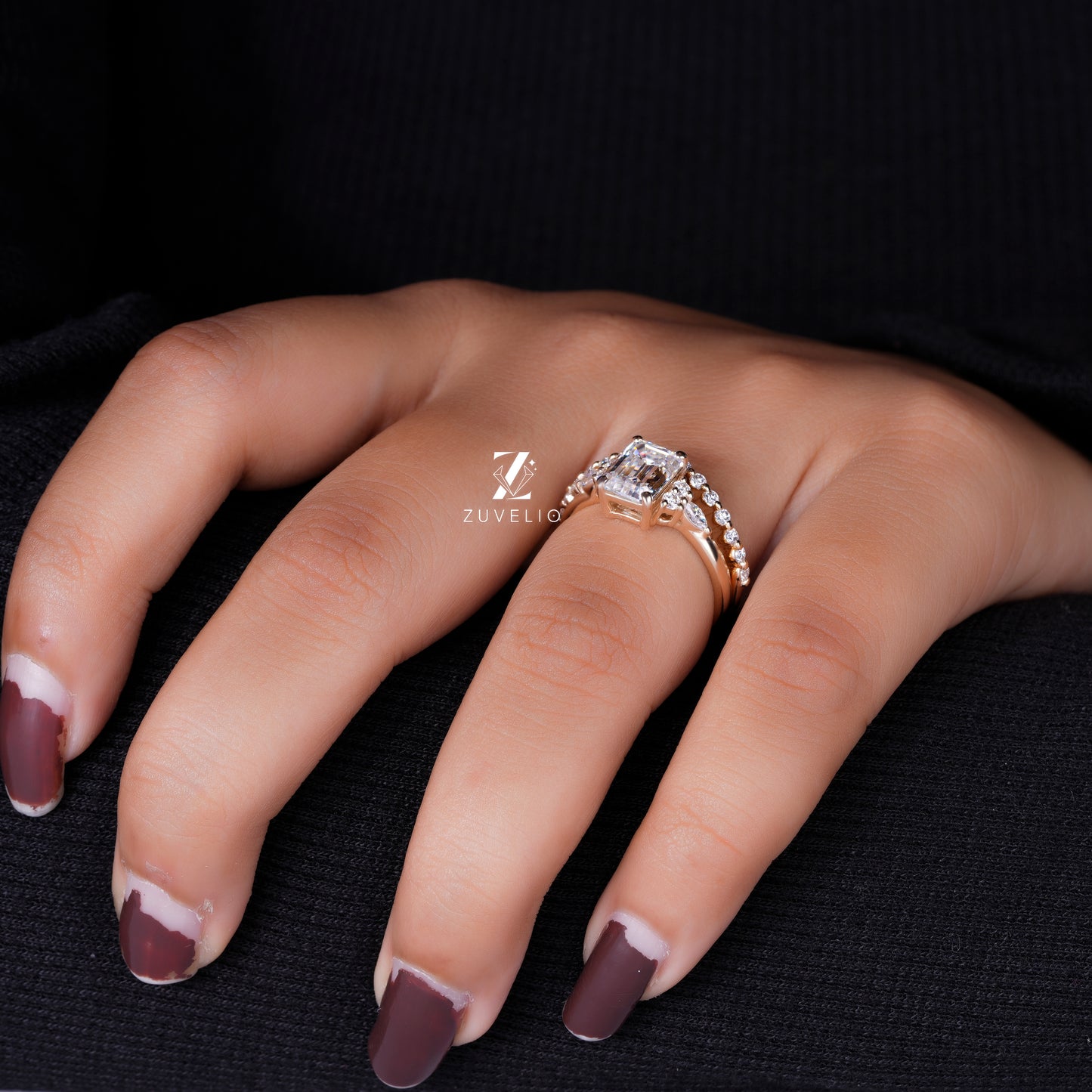 Emerald Filigree Bridal Set
