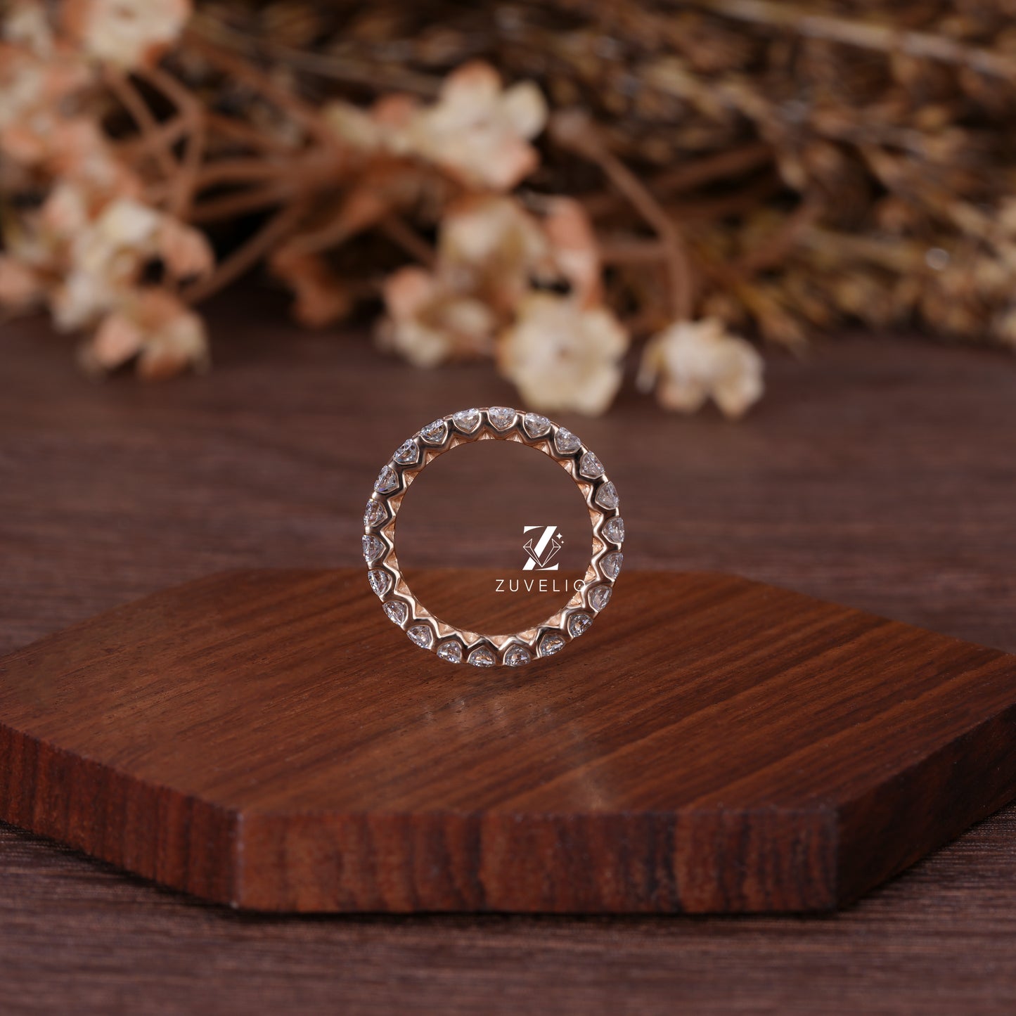 Round Moissanite Eternity Band