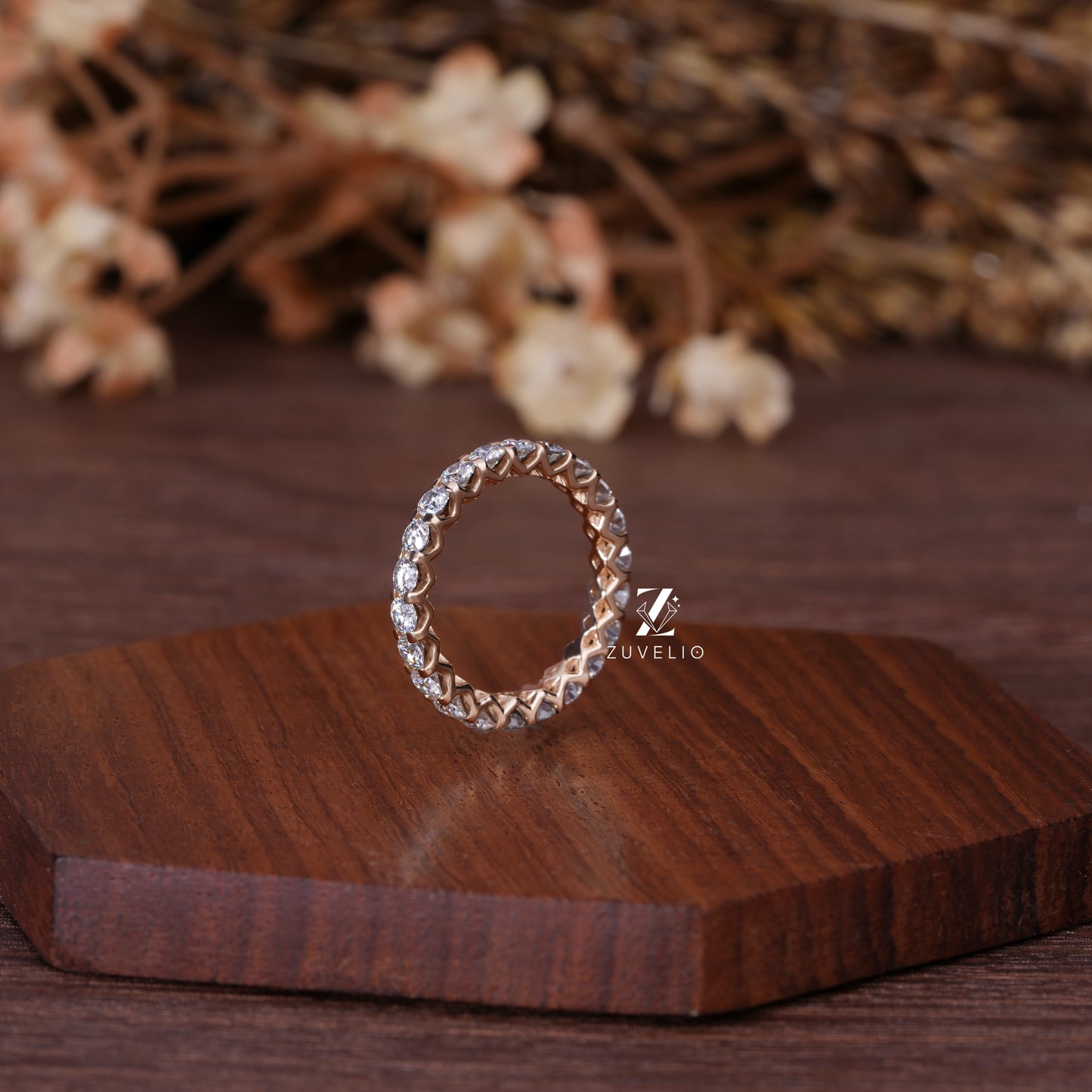 Round Moissanite Eternity Band