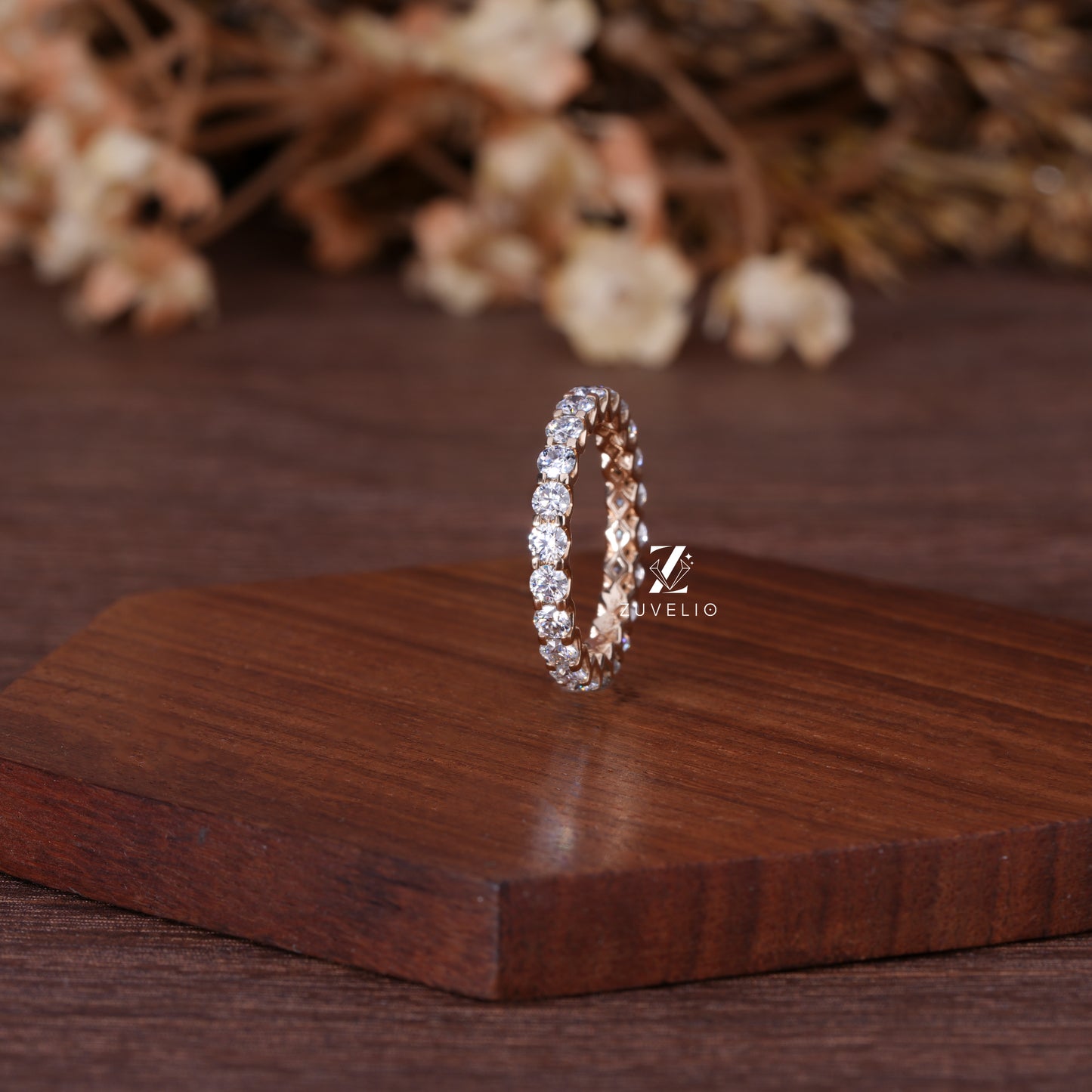 Round Moissanite Eternity Band