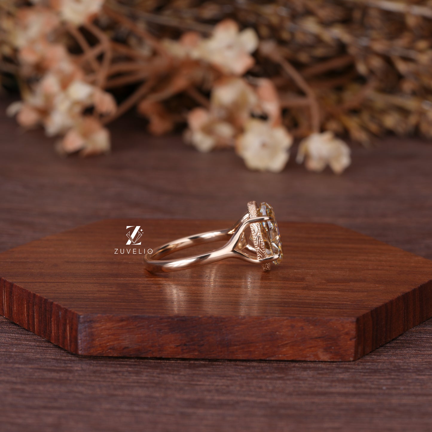 Vintage Champagne Oval Ring