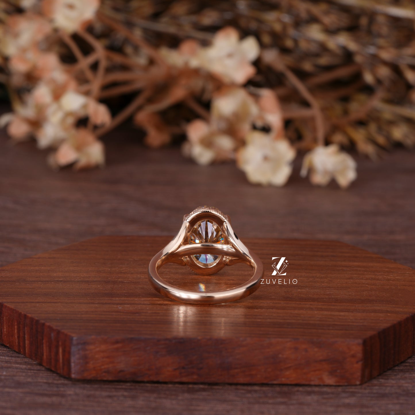 Vintage Champagne Oval Ring