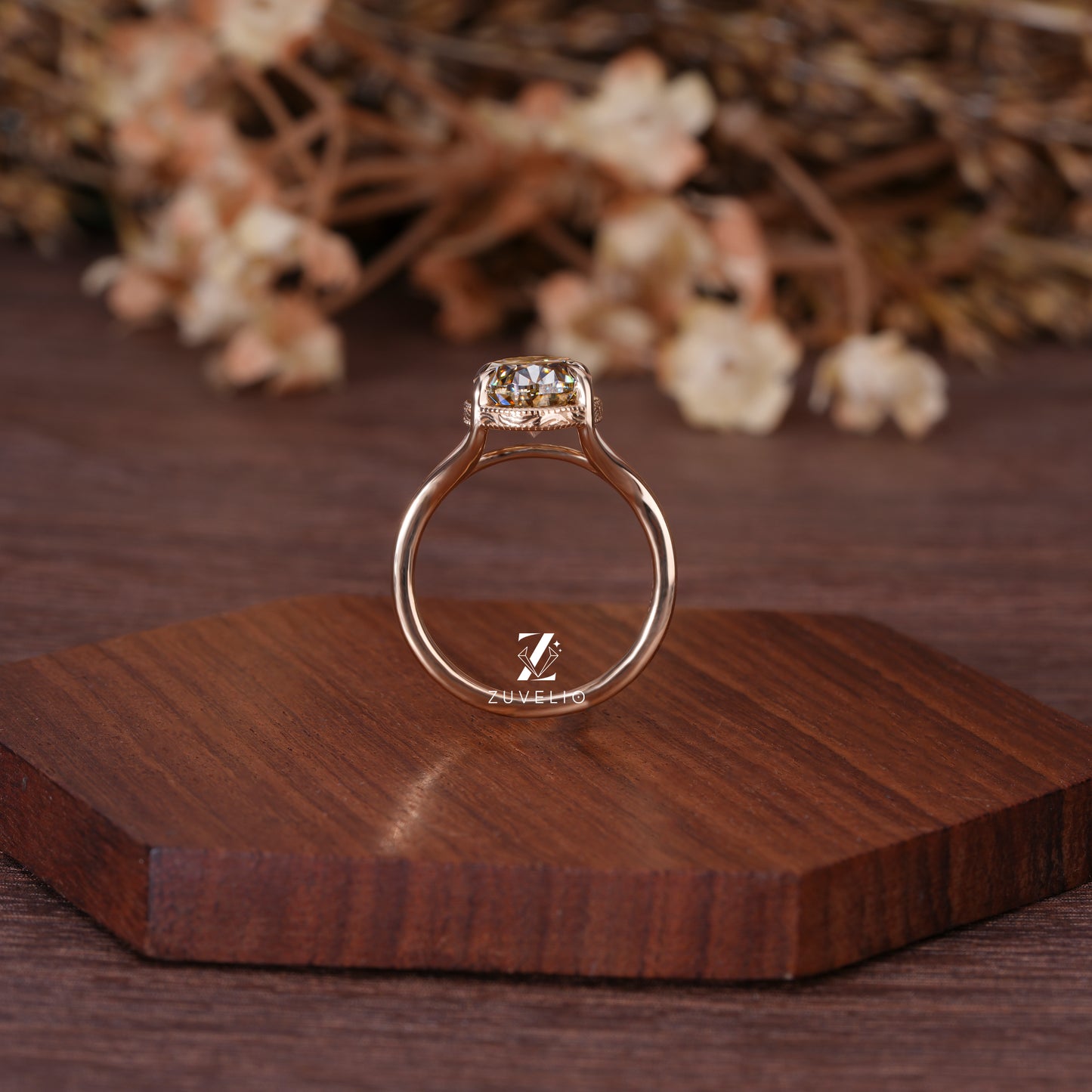 Vintage Champagne Oval Ring