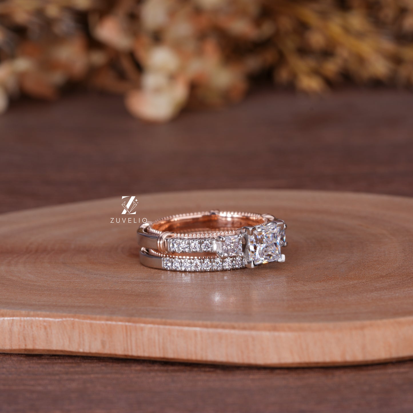 Princess Moissanite Bridal Set
