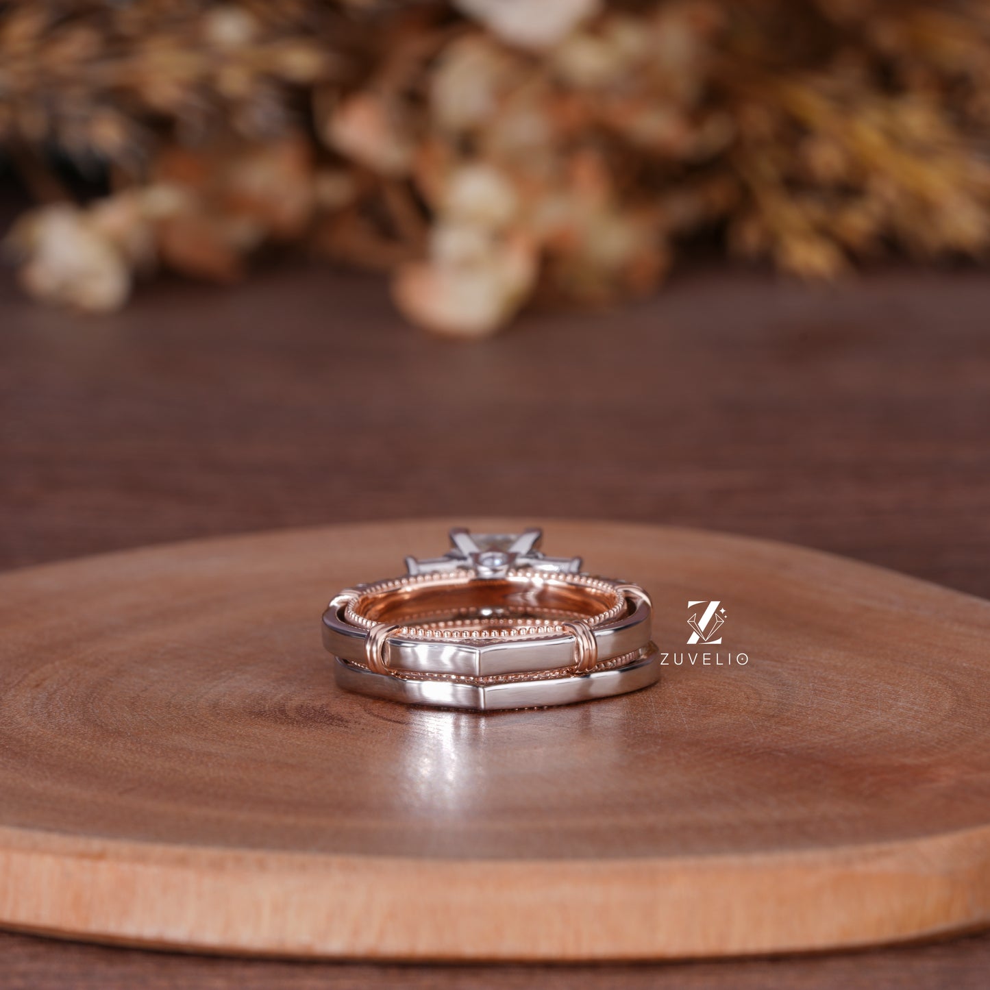 Princess Moissanite Bridal Set
