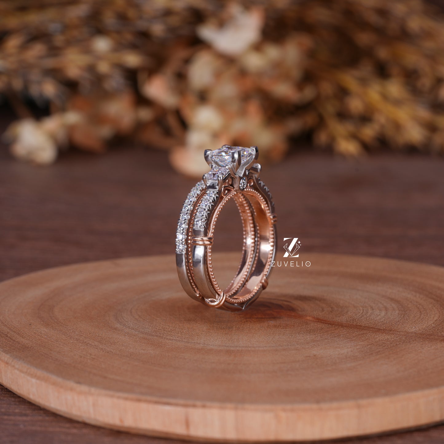 Princess Moissanite Bridal Set