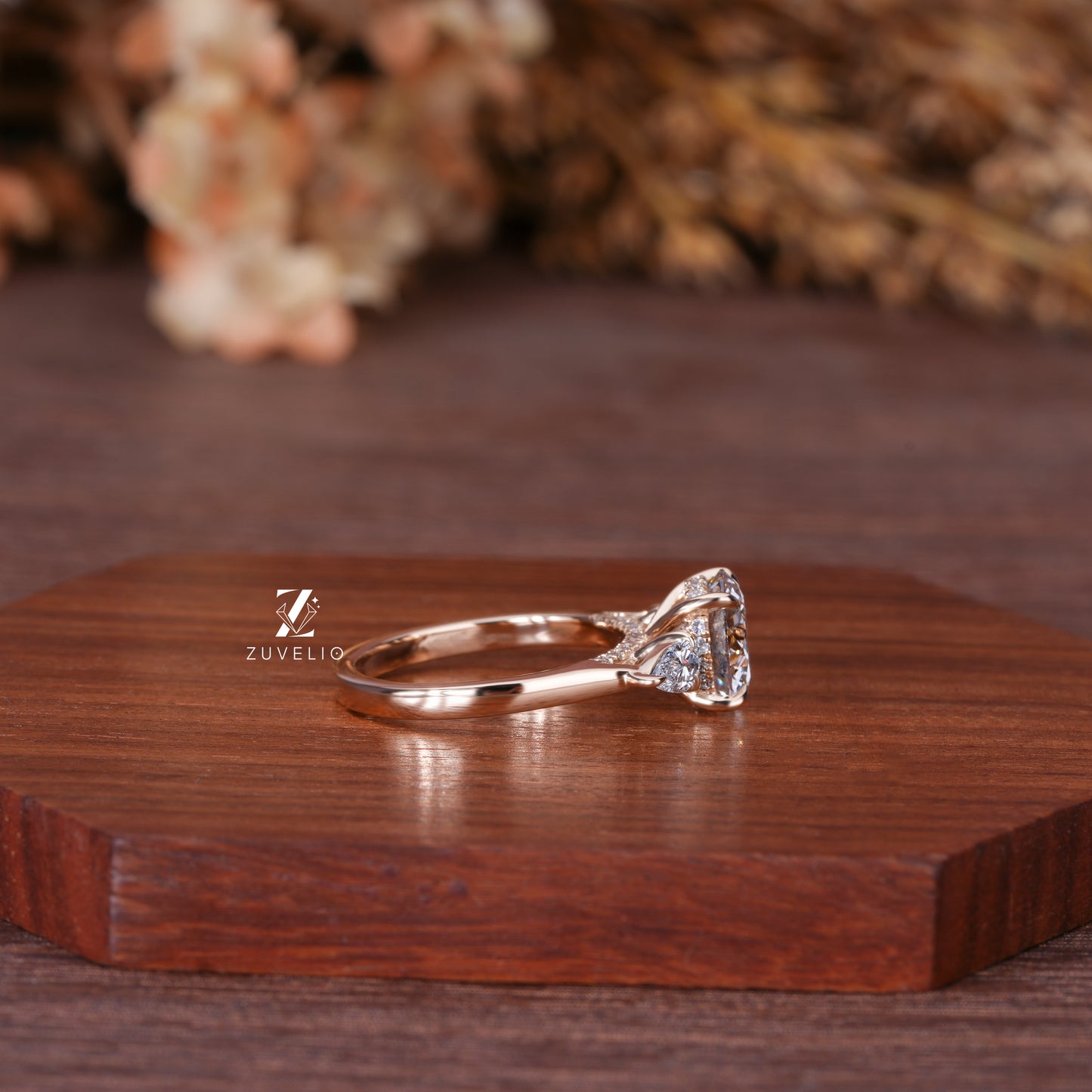 Round Diamond Trilogy Ring