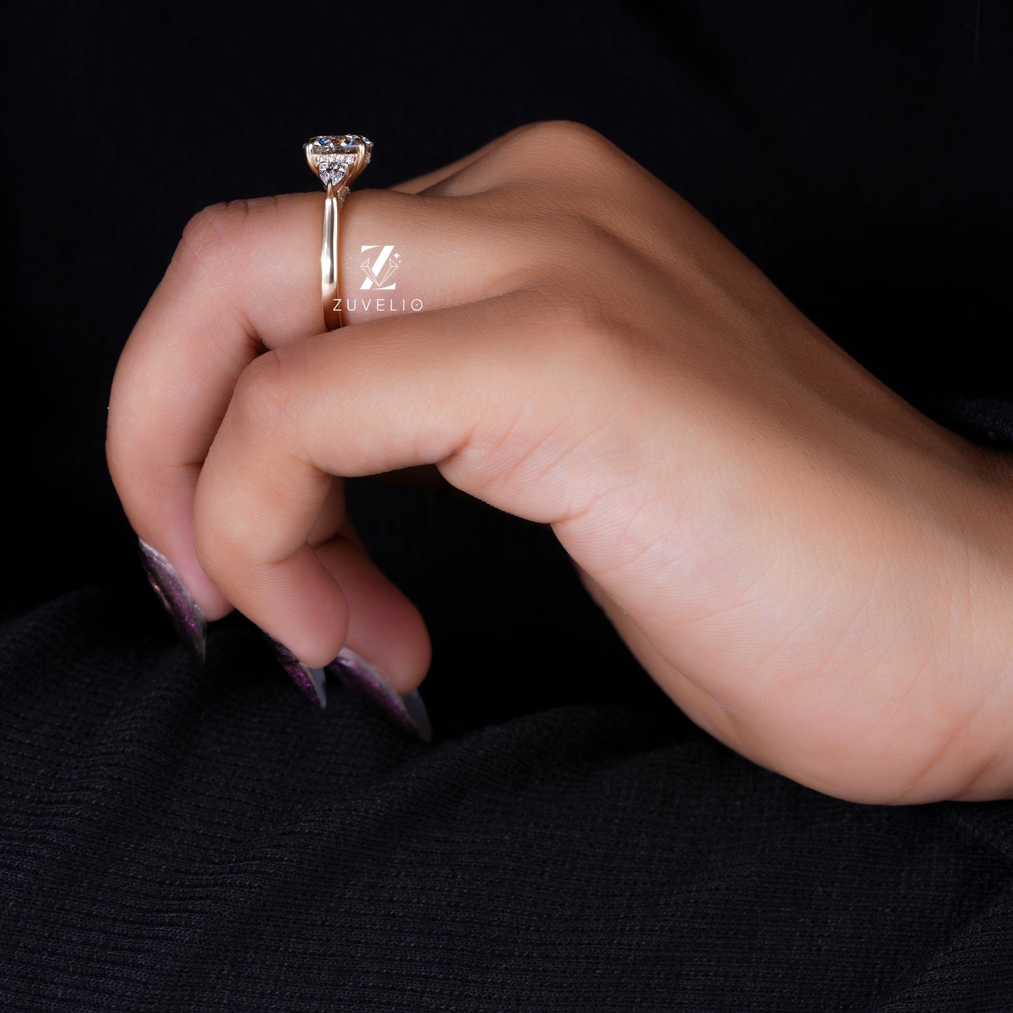 Round Diamond Trilogy Ring